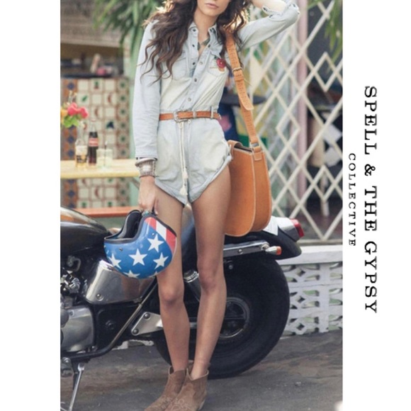 Spell Route 66 Jumpsuit Chambray - Picture 1 of 16